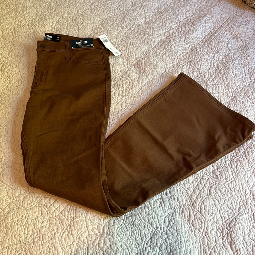 Brown Hollister Flared Pants